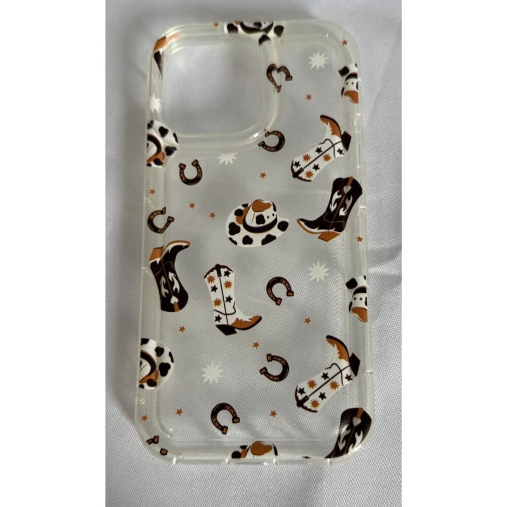 iPhone 14 Pro Max+/iphone15 Pro Max Plastic Case Cowgirl Western Design